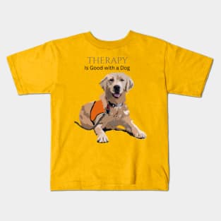 Therapy Dog Orange Kids T-Shirt
